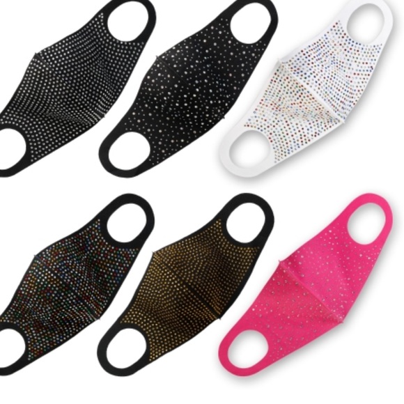 SOLD OUT🆕🔥 RHINESTONE FACE MASK - Picture 2 of 11